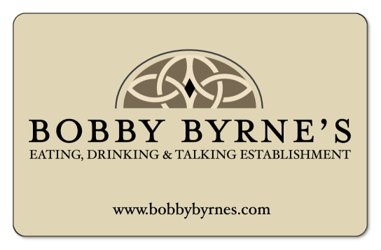 Bobby Byrne's logo over eggshell background